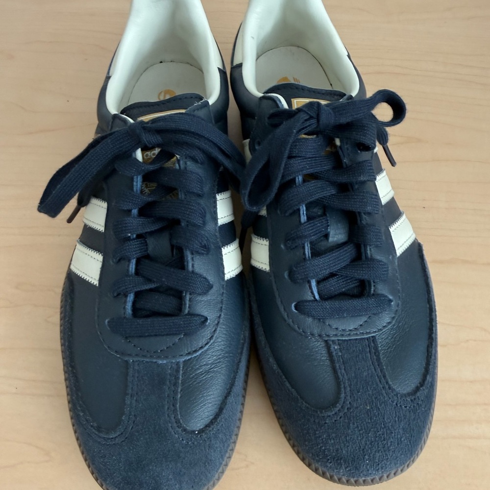 Adidas Samba Navy Blue and Cream Shoes- Men’s 7 - Picture 3 of 12